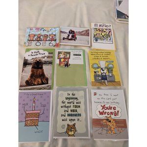 9 Funny Birthday Cards Humorous Variety Unused
